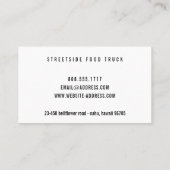 フードトラックのロゴ 名刺 (裏面)