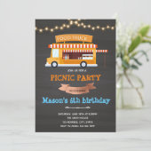フードトラックの誕生日の招待状 招待状 (スタンド正面)