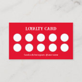 フードトラックアウトドアキッチンファンケータリングレッド ロイヤリティカード (裏面)