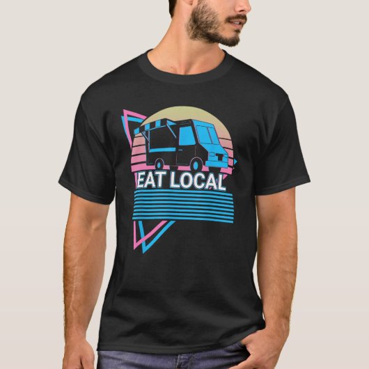 フードトラックオーナーレトロロ食べーカル Tシャツ (正面)
