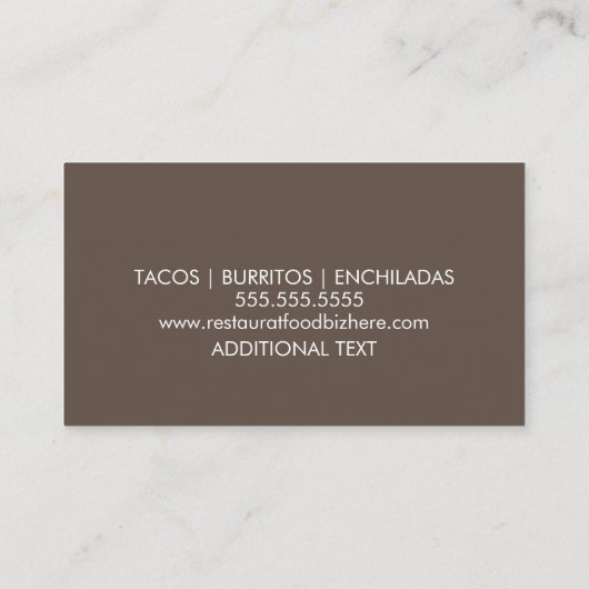 フードトラックタコロゴ名刺 名刺 (裏面)