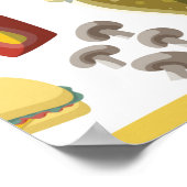 フードトラックフェスティバル漫画の手で描かれた要素se ポスター (角)