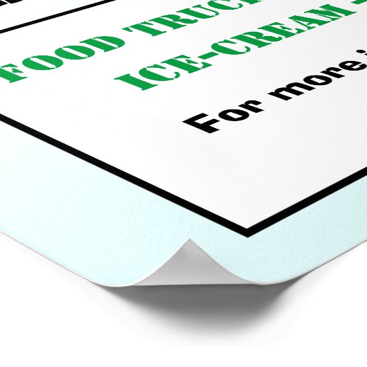 フードトラックフェスティバルPTA学校募金ポスター ポスター (角)