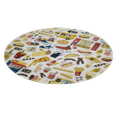 フードトラックフェスト：漫画のパターン カッティングボード (角)