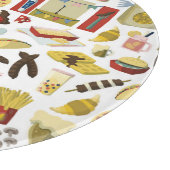 フードトラックフェスト：漫画のパターン カッティングボード (角)