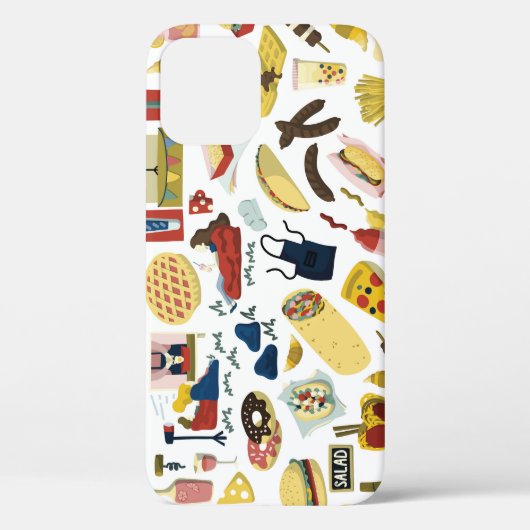フードトラックフェスト:漫画のパターン Case-Mate iPhoneケース (裏面)