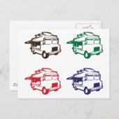 フードトラックフォーカラーデザイン ポストカード (正面/裏面)