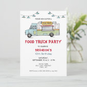 フードトラック子供の誕生日パーティの招待状 案内状 (スタンド正面)