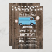フードトラック素朴バーンウッドバースデーパーティー 招待状 (正面/裏面)