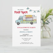 フードトラック結婚婚約パーティ招待状 招待状 (スタンド正面)