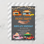 フードトラック誕生日テーマの招待 招待状 (正面/裏面)