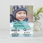 フードトラック誕生日パーティーの写真 招待状 (スタンド正面)