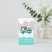 フードトラック通りカップケーキ甘いデザート 名刺 (スタンド正面)