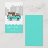 フードトラック通りカップケーキ甘いデザート 名刺 (正面/裏面)