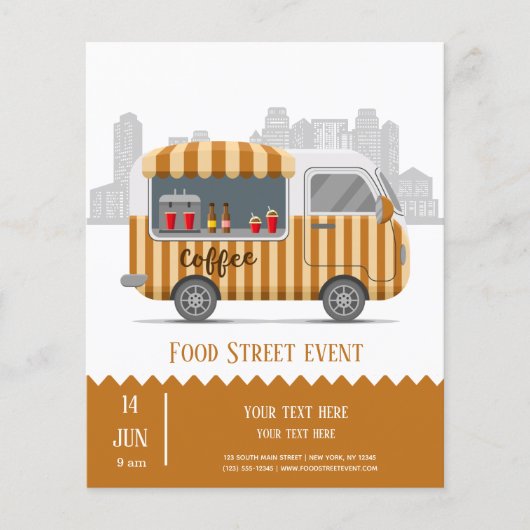 フードトラック通りカプチーノコーヒー チラシ (正面)