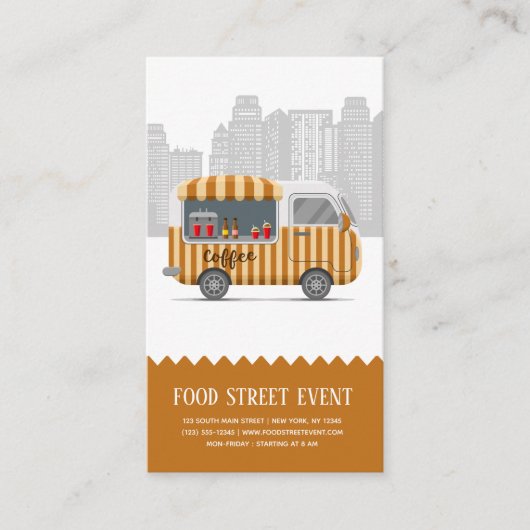 フードトラック通りカプチーノコーヒー 名刺 (正面)