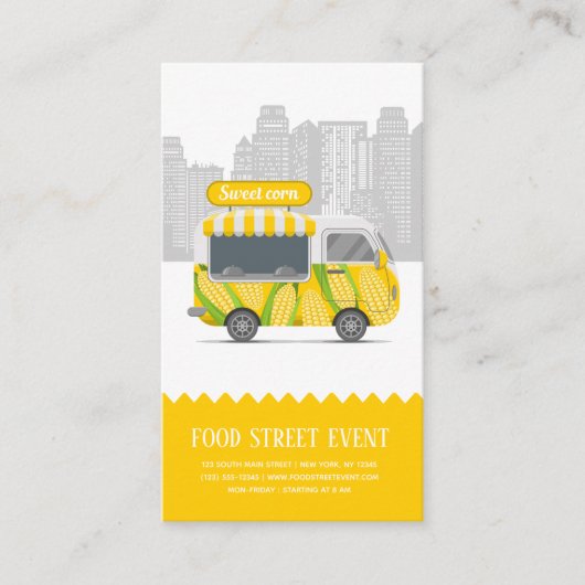 フードトラック通り甘トウモロコシ 名刺 (正面)