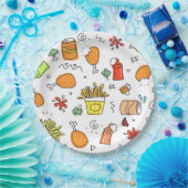 フードドードルデザインカスタム紙プレート9" ペーパープレート (パーティー)