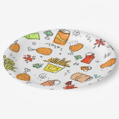 フードドードルデザインカスタム紙プレート9" ペーパープレート (アングル)