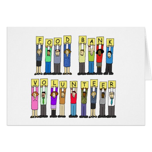 フードバンク・ボランティアの漫画の人々 (正面横)