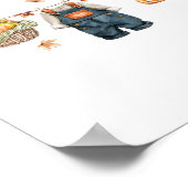 フードバーカボチャ素朴秋ベビーシャワー ポスター (角)