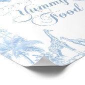 フードバーブルートイレサファリアニマルベビーシャワー ポスター (角)