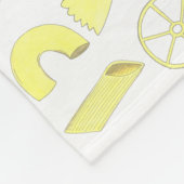 フードパイタリアンスタシェイプズマカロニペンネグルメ フリースブランケット (角)