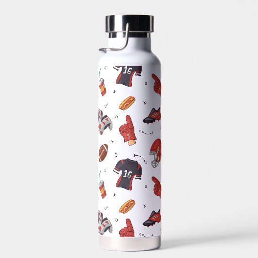 フードパターン付きサッカースポーツ用具 ウォーターボトル (右面)