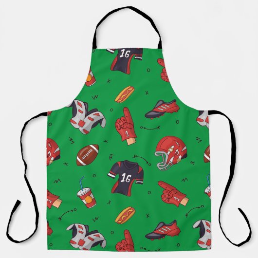 フードパターン付きサッカースポーツ用具 エプロン (正面)