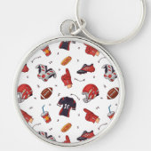 フードパターン付きサッカースポーツ用具 キーホルダー (正面)
