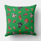 フードパターン付きサッカースポーツ用具 クッション (裏面)