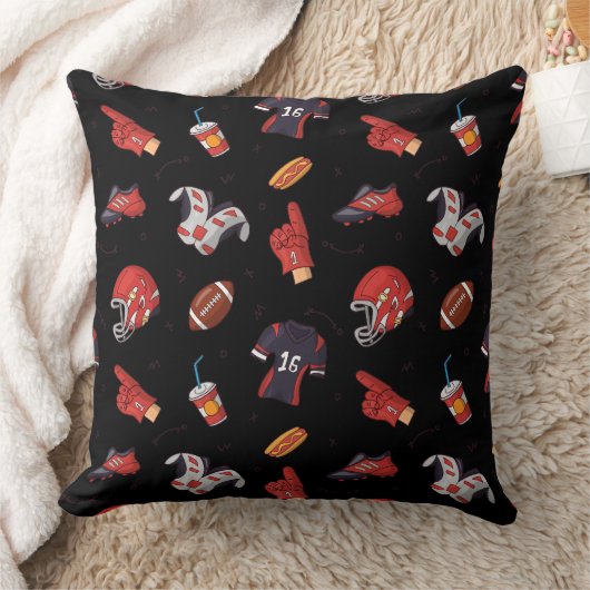 フードパターン付きサッカースポーツ用具 クッション (ブランケット)