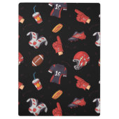 フードパターン付きサッカースポーツ用具 クリップボード (裏面)