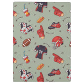 フードパターン付きサッカースポーツ用具 クリップボード (裏面)