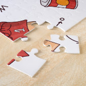 フードパターン付きサッカースポーツ用具 ジグソーパズル (側面)