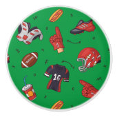 フードパターン付きサッカースポーツ用具 セラミックノブ (正面)