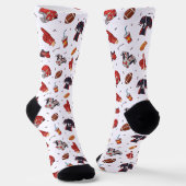 フードパターン付きサッカースポーツ用具 ソックス (傾斜あり)