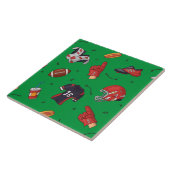 フードパターン付きサッカースポーツ用具 タイル (側面)