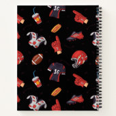 フードパターン付きサッカースポーツ用具 ノートブック (裏面)