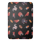 フードパターン付きサッカースポーツ用具 バスマット (正面縦)