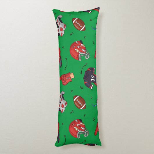 フードパターン付きサッカースポーツ用具 ボディピロー (裏面 (縦))