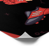 フードパターン付きサッカースポーツ用具 ポスター (角)