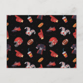 フードパターン付きサッカースポーツ用具 ポストカード (正面)