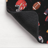 フードパターン付きサッカースポーツ用具 マウスパッド (コーナー)