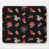 フードパターン付きサッカースポーツ用具 マウスパッド (正面)