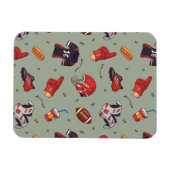 フードパターン付きサッカースポーツ用具 マグネット (横)