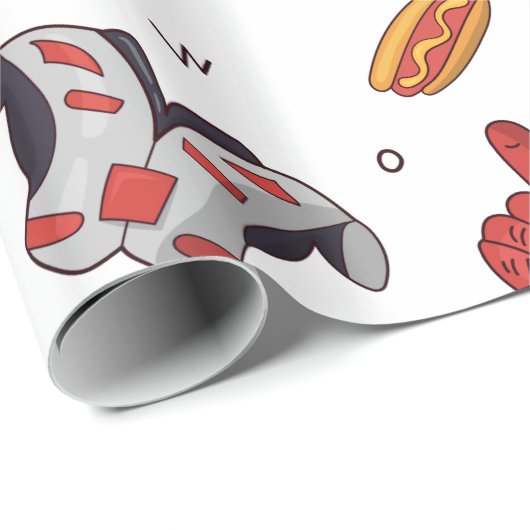 フードパターン付きサッカースポーツ用具 ラッピングペーパー (ロールコーナー)