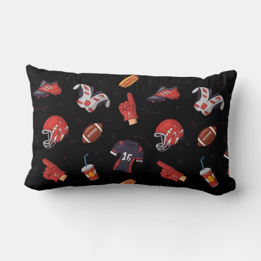 フードパターン付きサッカースポーツ用具 ランバークッション (裏面)