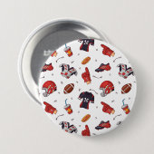 フードパターン付きサッカースポーツ用具 缶バッジ (正面&裏面)