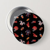 フードパターン付きサッカースポーツ用具 缶バッジ (正面&裏面)